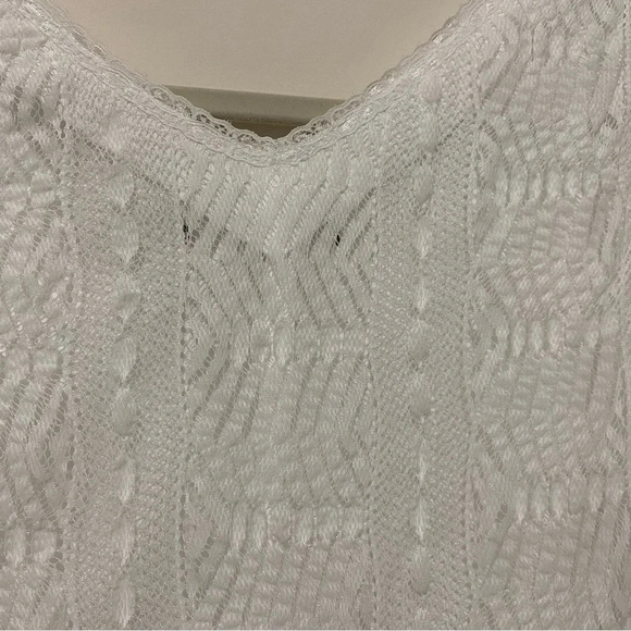 Chris McLaughlin White Lace Flutter Sleeve Midi Dress 10 - Picture 7 of 10